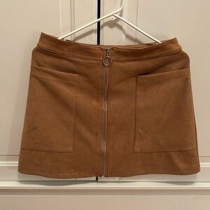 Suede Mini Skirt